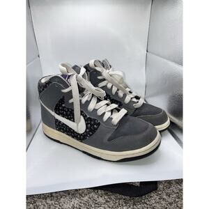 Nike Dunk High Womens 7.5 Gray Black Floral Print Sneakers Casual Shoes Skater